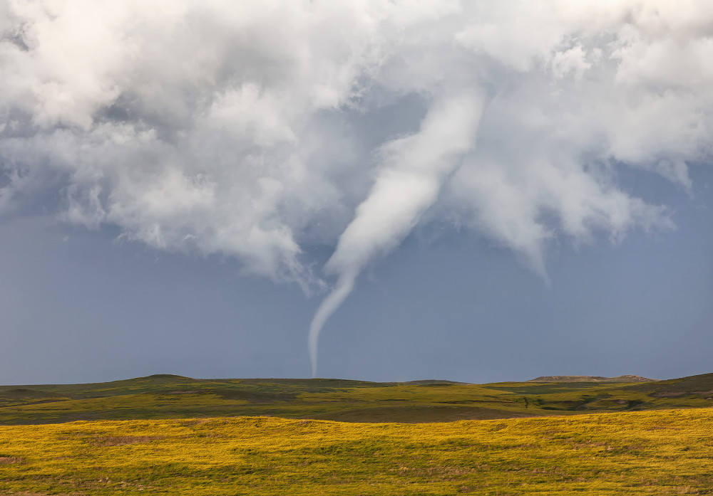 Stove pipe tornado starting to rope out. Captured near Ralph, South Dakota on June 21, 2015